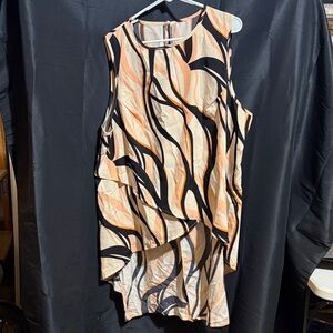 SHEIN Multicolor Abstract Tunic Top